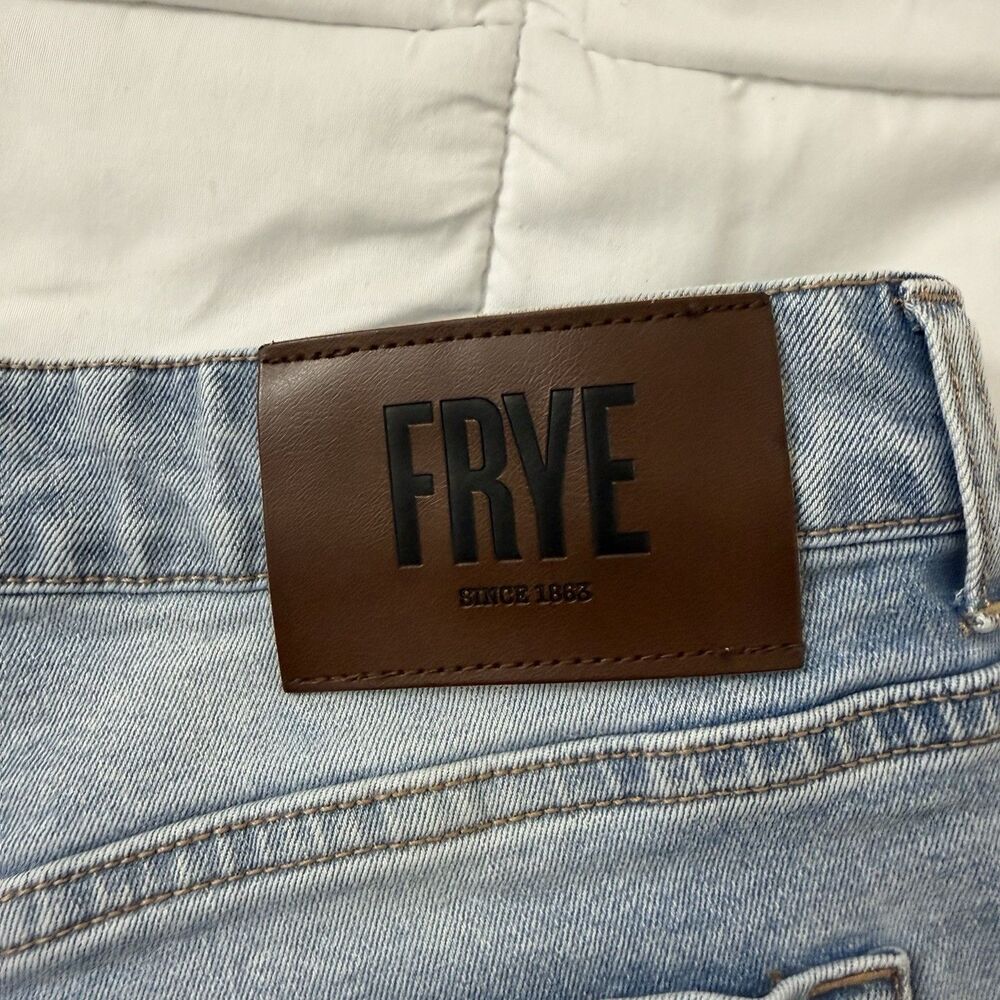Frye Jeans Womens 30 Blue Denim High Rise Crop Straight Ankle Stretch - Picture 6 of 10